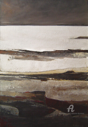 Peinture intitulée "Océan-Horizon" par Catherine Decressac, Œuvre d'art originale