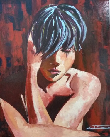 Painting titled "sylvie.jpg" by Catherine Degrenne, Original Artwork, Oil