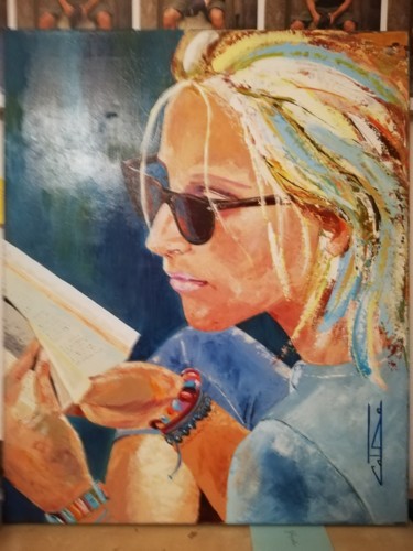 Painting titled "georgia" by Catherine Degrenne, Original Artwork