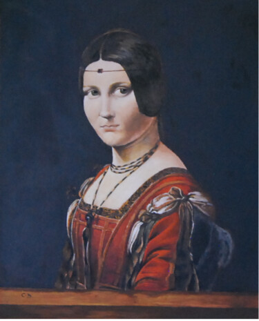 Painting titled "lucrezia.png" by Catherine Digue - Turpin, Original Artwork, Gouache