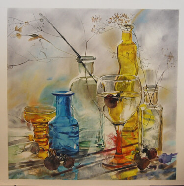 Painting titled "transparences1.png" by Catherine Digue - Turpin, Original Artwork, Gouache