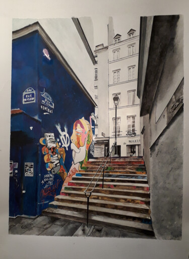 "le marin de la rue…" başlıklı Tablo Catherine Digue - Turpin tarafından, Orijinal sanat, Guaş boya