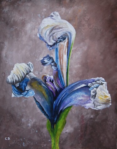 Peinture intitulée "mort-de-l-iris.jpg" par Catherine Digue - Turpin, Œuvre d'art originale