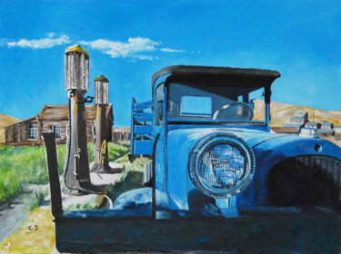 Painting titled "duel-au-farwest.jpg" by Catherine Digue - Turpin, Original Artwork, Gouache