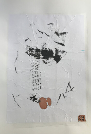 Картина под названием ""JEU NOIR BLANC OCR…" - Catherine Drouin-Goutal, Подлинное произведение искусства, Чернила