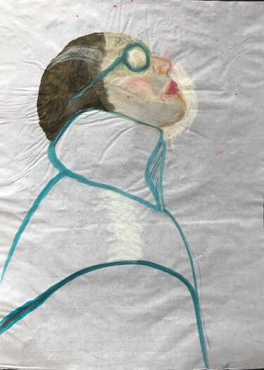 Рисунок под названием ""SOLEIL CACHÉ"(©)Ad…" - Catherine Drouin-Goutal, Подлинное произведение искусства, Чернила