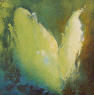 Pintura intitulada "Coeur de lumière pa…" por Catherine Dufrene (Katy), Obras de arte originais, Óleo
