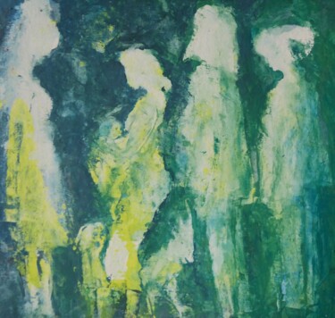 Painting titled "Entre femmes" by Catherine Dufrene (Katy), Original Artwork, Acrylic