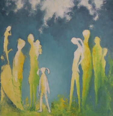 Pintura titulada "Les grandes personn…" por Catherine Dufrene (Katy), Obra de arte original, Oleo