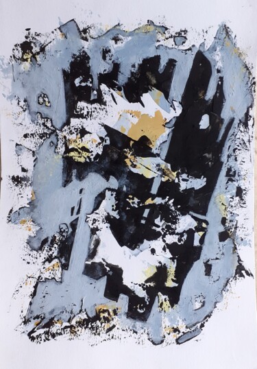 Malerei mit dem Titel "Abstrait hiver n° 2" von Catherine Dufrene (Katy), Original-Kunstwerk, Acryl