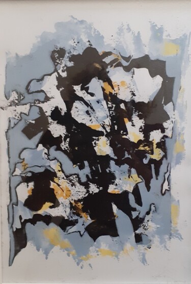 Malerei mit dem Titel "Abstrait hiver n° 3" von Catherine Dufrene (Katy), Original-Kunstwerk, Acryl