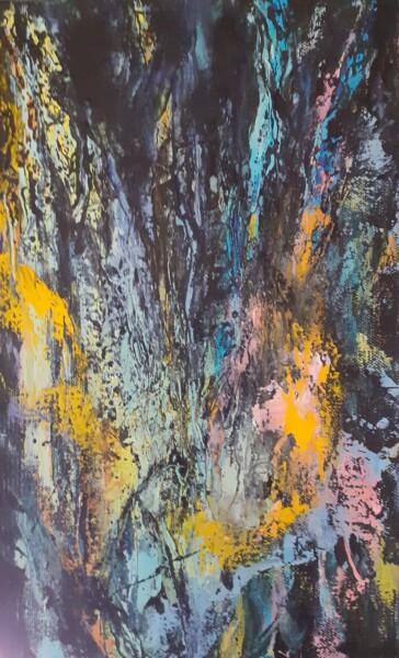 Peinture intitulée "Abstrait 1" par Catherine Dufrene (Katy), Œuvre d'art originale, Huile