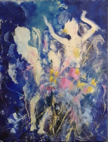 Schilderij getiteld "Dancing queen" door Catherine Dufrene (Katy), Origineel Kunstwerk, Olie