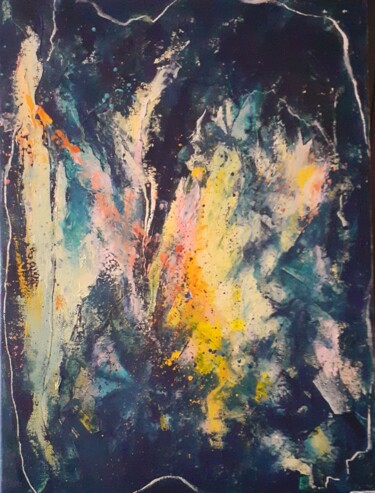 Pintura titulada "Abstrait 2" por Catherine Dufrene (Katy), Obra de arte original, Oleo