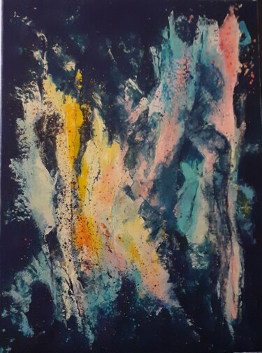 Pintura titulada "Abstrait 3" por Catherine Dufrene (Katy), Obra de arte original, Oleo