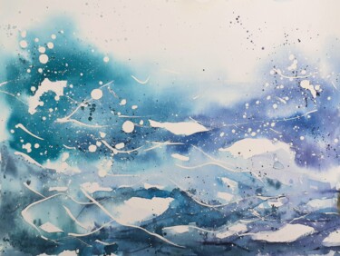 Painting titled "Vacances 8" by Catherine Dufrene (Katy), Original Artwork, Watercolor
