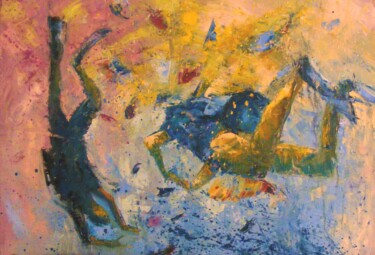 Peinture intitulée "Danse" par Catherine Dufrene (Katy), Œuvre d'art originale, Huile