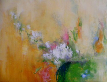Peinture intitulée "Composition florale…" par Catherine Dufrene (Katy), Œuvre d'art originale, Huile