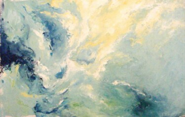 Peinture intitulée "Mouvement d'eau" par Catherine Dufrene (Katy), Œuvre d'art originale, Huile