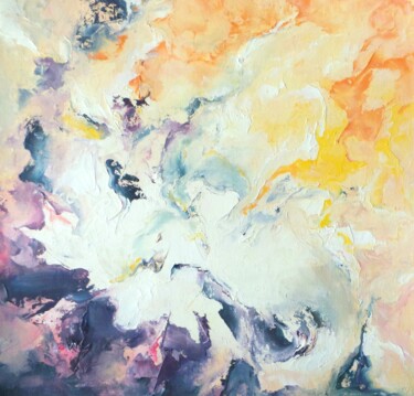Peinture intitulée "Nacre" par Catherine Dufrene (Katy), Œuvre d'art originale, Huile