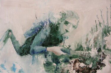 Peinture intitulée "Découverte" par Catherine Dufrene (Katy), Œuvre d'art originale, Huile