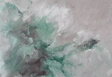 Peinture intitulée "mouvement d'eau" par Catherine Dufrene (Katy), Œuvre d'art originale, Huile