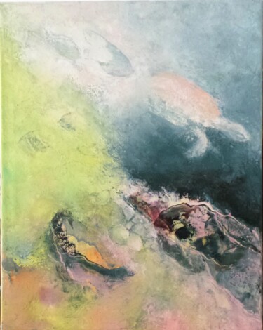 Peinture intitulée "sous marine" par Catherine Dufrene (Katy), Œuvre d'art originale, Huile