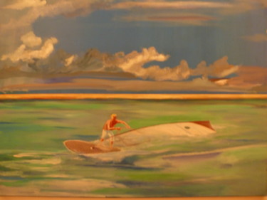 Painting titled "vacances #artistsup…" by Catherine Elgoyhen, Original Artwork, Acrylic