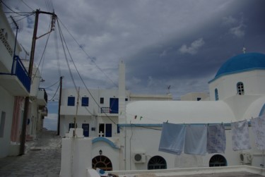 Fotografía titulada "village sous l'orage" por Catherine Gendron, Obra de arte original