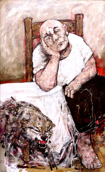 Картина под названием "Avant l'orage" - Catherine Haro, Подлинное произведение искусства, Масло Установлен на Деревянная рам…