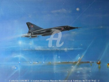 Peinture intitulée "Mirage IV" par Catherine Indiana Loubet, Œuvre d'art originale, Huile