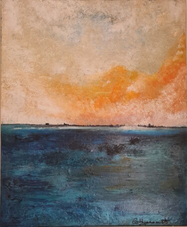 Pittura intitolato "Soleil  dans la bru…" da Catherine Jacomet, Opera d'arte originale, Acrilico Montato su Telaio per barel…