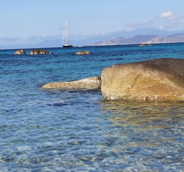 Photographie intitulée "Ile Rousse Corse bl…" par Catdicop, Œuvre d'art originale, Photographie numérique