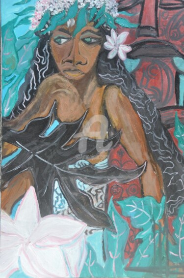 Peinture intitulée "Polynesainstories 3" par Catherine Le  Moal, Œuvre d'art originale, Huile