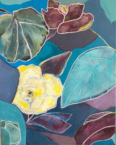 Peinture intitulée "Le jardin d’Anaïs" par Catherine Lefay, Œuvre d'art originale, Acrylique Monté sur artwork_cat.