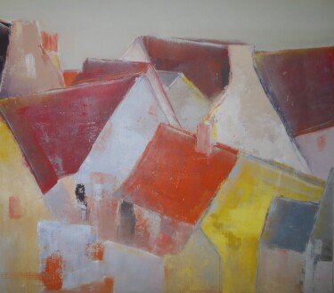 Painting titled "Symphonie normande" by Catherine Lefay, Original Artwork, Oil