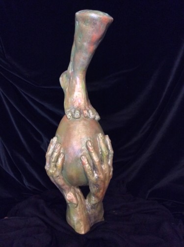 Skulptur mit dem Titel "Equilibre" von Catherine Lesueur (C.Lesueur), Original-Kunstwerk, Keramik
