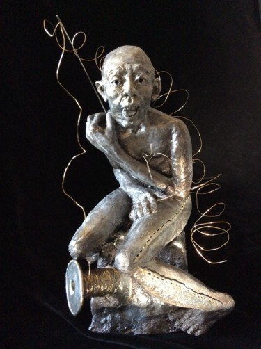 Skulptur mit dem Titel "De fils en aiguilles" von Catherine Lesueur (C.Lesueur), Original-Kunstwerk, Keramik