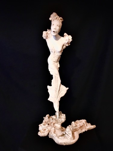Escultura intitulada "Émergence Vegetale" por Catherine Lesueur (C.Lesueur), Obras de arte originais, Cerâmica