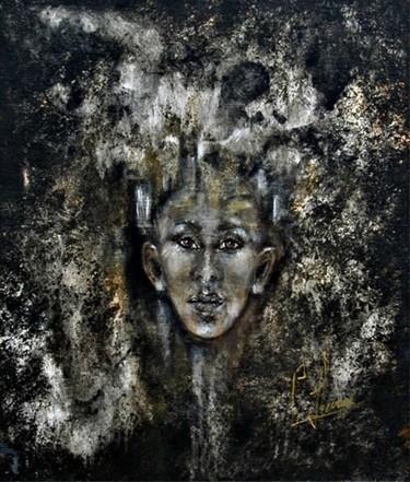 Schilderij getiteld "Elle" door Catherine Lesueur (C.Lesueur), Origineel Kunstwerk, Acryl