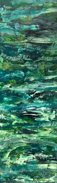 Картина под названием "Aquatique" - Catherine Lesueur (C.Lesueur), Подлинное произведение искусства, Акрил Установлен на Дер…