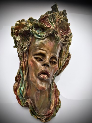 Sculpture titled "Médusée" by Catherine Lesueur (C.Lesueur), Original Artwork, Clay