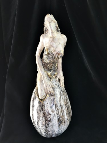 Sculptuur getiteld "Éclosion" door Catherine Lesueur (C.Lesueur), Origineel Kunstwerk, Klei