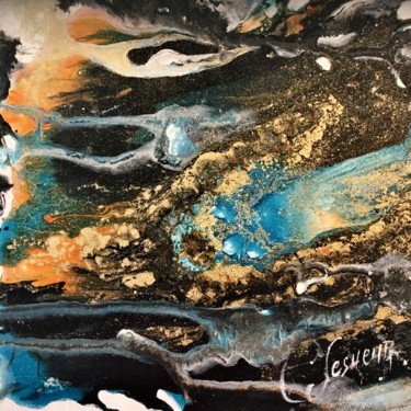 Картина под названием "Espace" - Catherine Lesueur (C.Lesueur), Подлинное произведение искусства, Акрил Установлен на Деревя…