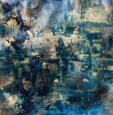 Peinture intitulée "Blue night" par Catherine Lesueur (C.Lesueur), Œuvre d'art originale, Acrylique