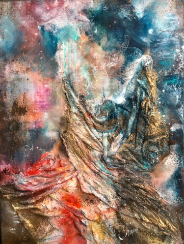 Картина под названием "Apogée" - Catherine Lesueur (C.Lesueur), Подлинное произведение искусства, Акрил Установлен на Деревя…