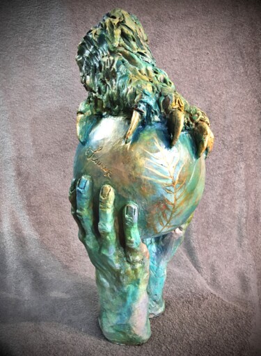 Skulptur mit dem Titel "LE DOMPTEUR" von Catherine Lesueur (C.Lesueur), Original-Kunstwerk, Keramik