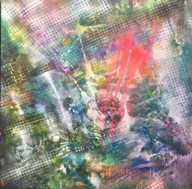 Pintura titulada "Pixel" por Catherine Lesueur (C.Lesueur), Obra de arte original, Acrílico Montado en Bastidor de camilla d…