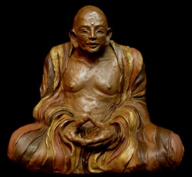 Sculpture intitulée "BOUDDHA" par Catherine Lesueur (C.Lesueur), Œuvre d'art originale, Céramique