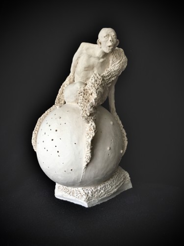 Sculpture intitulée "LUNE ERE" par Catherine Lesueur (C.Lesueur), Œuvre d'art originale, Céramique